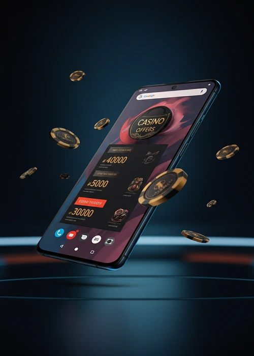 Visuel accrocheur du bonus de bienvenue Mafia Casino, présentant un match de 100% jusqu'à 500 € et 200 tours gratuits.