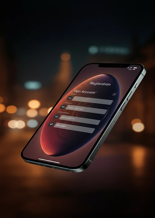 Formulaire d'inscription intuitif du Mafia Casino affichant les champs pour créer un compte : e-mail, mot de passe et nom d'utilisateur.